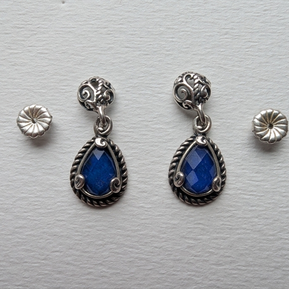 Novica Lapis Lazuli and Sterling Silver Earrings - Picture 3 of 6